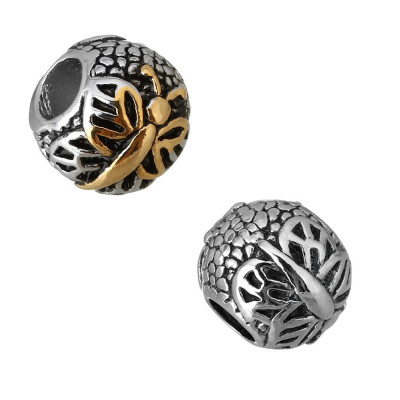 Surgical steel lace butterfly bead