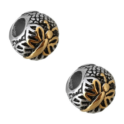 Surgical steel lace butterfly bead