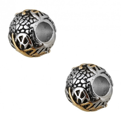 Surgical steel lace butterfly bead