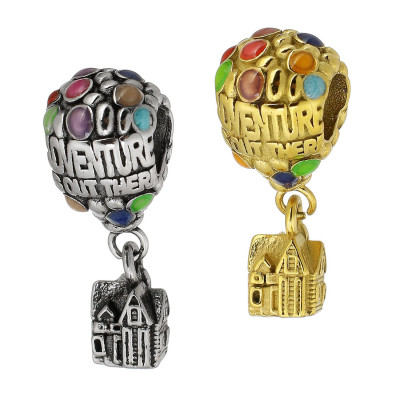 Bead hot air balloon to choose from two color variants surgical steel