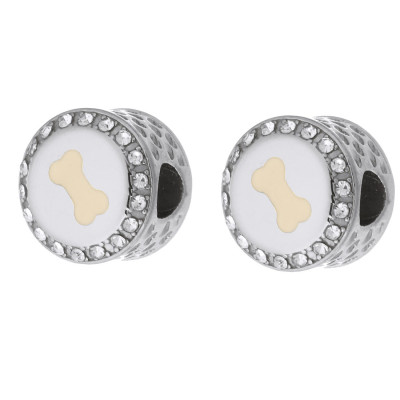 Bead WITH DICE, three color variants to choose from, surgical steel