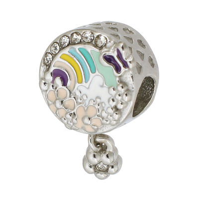 Bead blooming meadow with a flower surgical steel