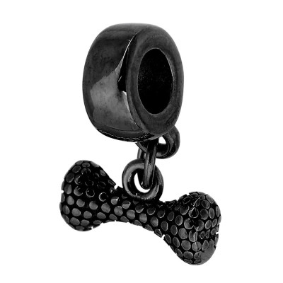 Eyelet with pendant made of surgical steel bone