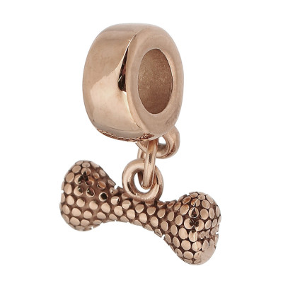 Eyelet with pendant made of surgical steel bone