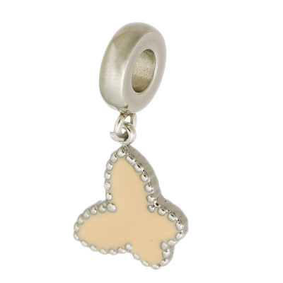 Eyelet with bow tie pendant, two color combinations, surgical steel