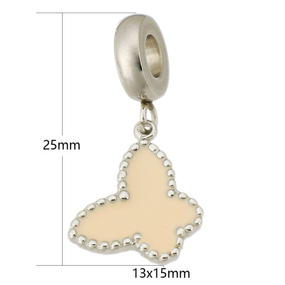 Eyelet with bow tie pendant, two color combinations, surgical steel