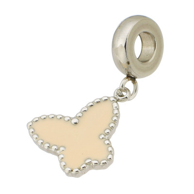 Očko s přívěskem motýlek dvě barevné kombinace chirurgická ocel