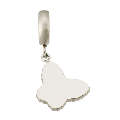 Očko s přívěskem motýlek dvě barevné kombinace chirurgická ocel