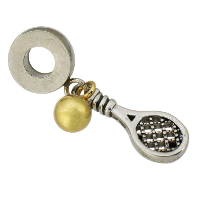 Eyelet with pendant tennis racket surgical steel