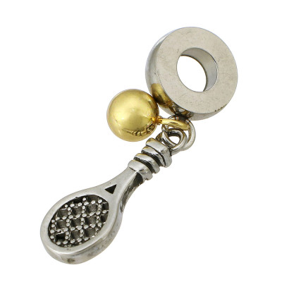 Eyelet with pendant tennis racket surgical steel