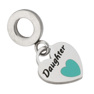 Heart pendant in two color variants of surgical steel