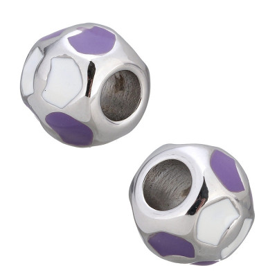 Large bead with two types of beads, surgical steel