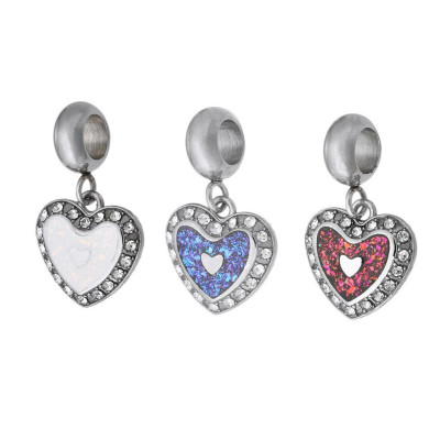 Eyelet with HEART, surgical steel, three color options