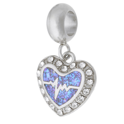 Eyelet with HEART cardiograph surgical steel three color variants