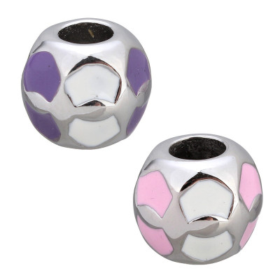 Large bead with two types of beads, surgical steel