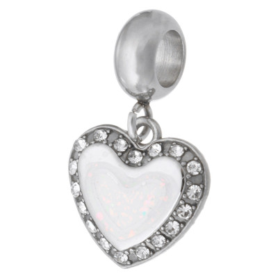 Eyelet with HEART, surgical steel, three color options