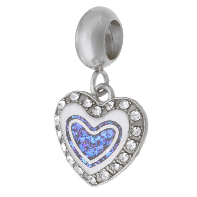 Eyelet with HEART, surgical steel, three color options