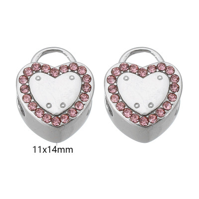 Heart bead with eye surgical steel 3 variants