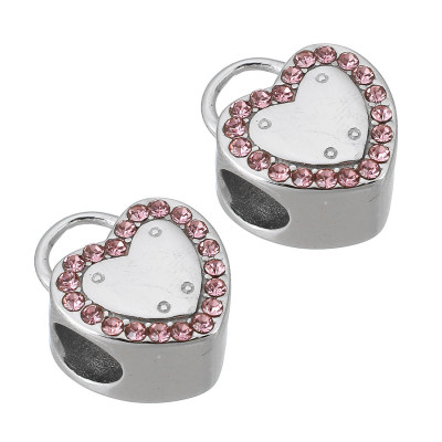 Heart bead with eye surgical steel 3 variants