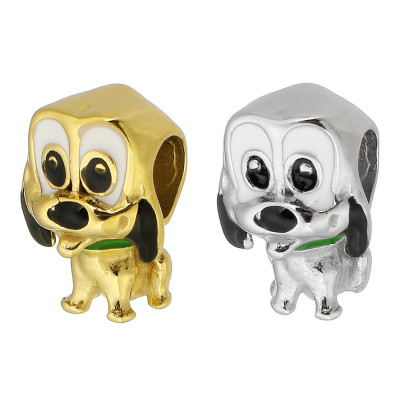 Dog bead surgical steel two color variants
