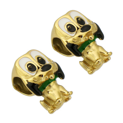 Dog bead surgical steel two color variants