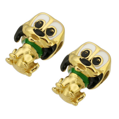 Dog bead surgical steel two color variants