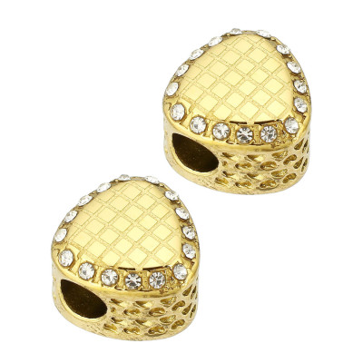 Bead triangle surgical steel two color variations