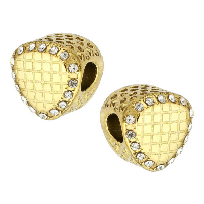 Bead triangle surgical steel two color variations