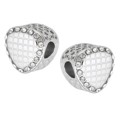 Bead triangle surgical steel two color variations