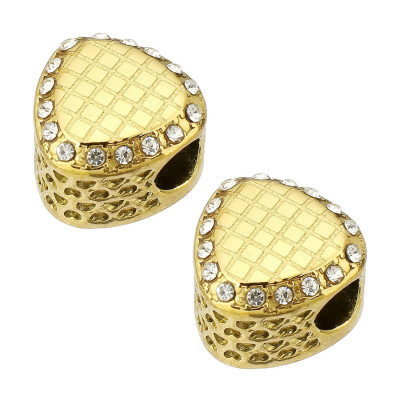 Bead triangle surgical steel two color variations