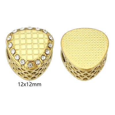 Bead triangle surgical steel two color variations