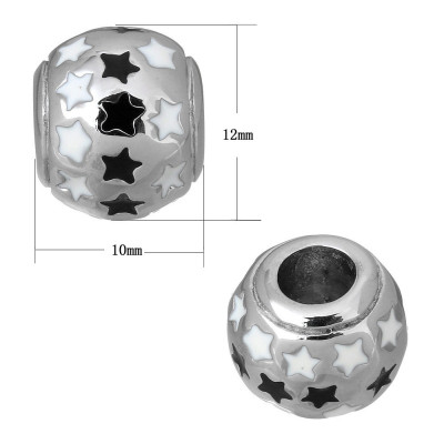 Large bead with surgical steel