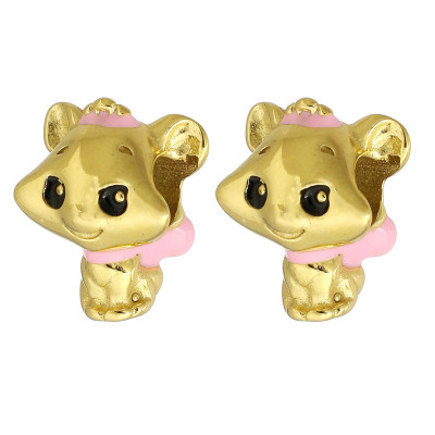 Bead PET WITH PINK BOW surgical steel