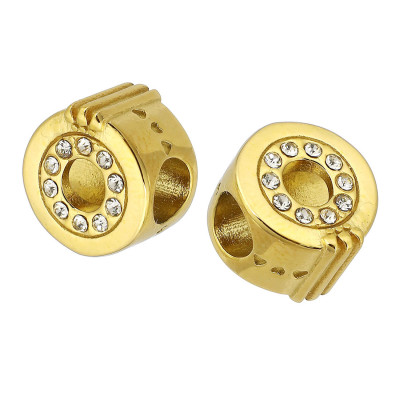 Bead wheel with chatons surgical steel two variants