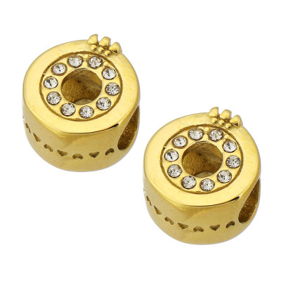 Bead wheel with chatons surgical steel two variants