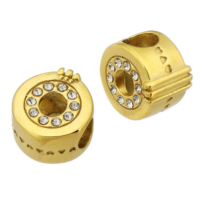 Bead wheel with chatons surgical steel two variants