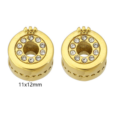 Bead wheel with chatons surgical steel two variants