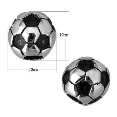 Bead soccer ball of surgical steel selection of two sizes