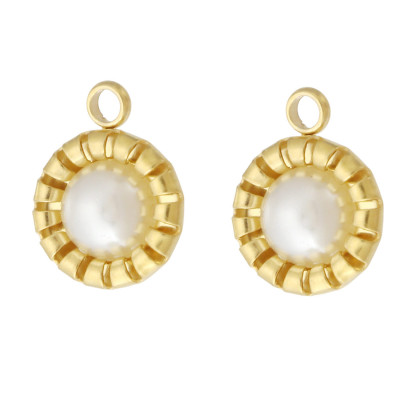 Přívěsek s umělou perlou chirurgická ocel dvě varianty