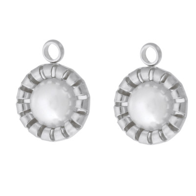 Přívěsek s umělou perlou chirurgická ocel dvě varianty