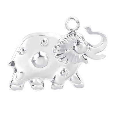 Elephant pendant, surgical steel, two color options