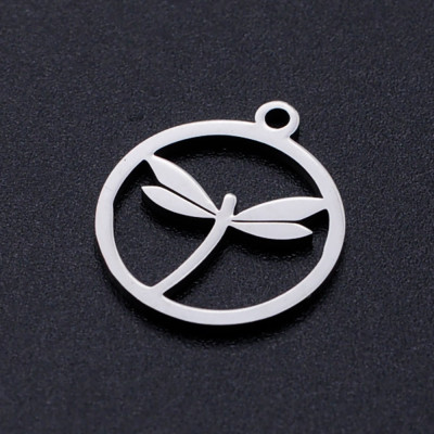 Přívěsek kolečko s vážkou chirurgická ocel