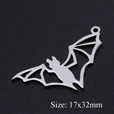Surgical steel bat pendant