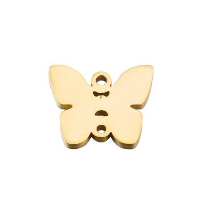 Butterfly pendant surgical steel three color variants