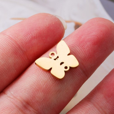 Butterfly pendant surgical steel three color variants