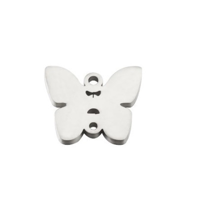 Butterfly pendant surgical steel three color variants