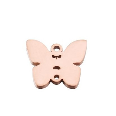 Butterfly pendant surgical steel three color variants