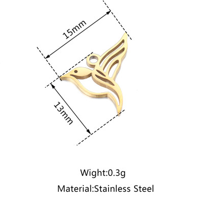 Pendant FLYING BIRD surgical steel two color variants