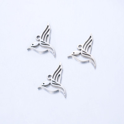 Pendant FLYING BIRD surgical steel two color variants