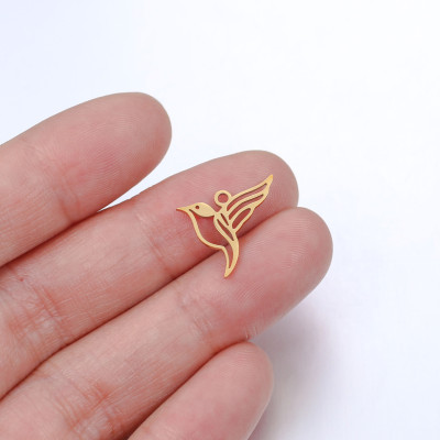 Pendant FLYING BIRD surgical steel two color variants